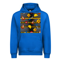 Cobalt construction signs seamless pattern Urban Hoodie - BundleAndBundleShop