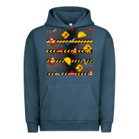 Pigment Midnight Navy construction signs seamless pattern Urban Hoodie - BundleAndBundleShop