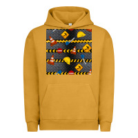 Pigment Peanut Butter construction signs seamless pattern Urban Hoodie - BundleAndBundleShop