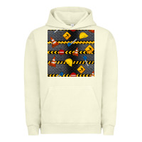 Pigment Pistachio construction signs seamless pattern Urban Hoodie - BundleAndBundleShop