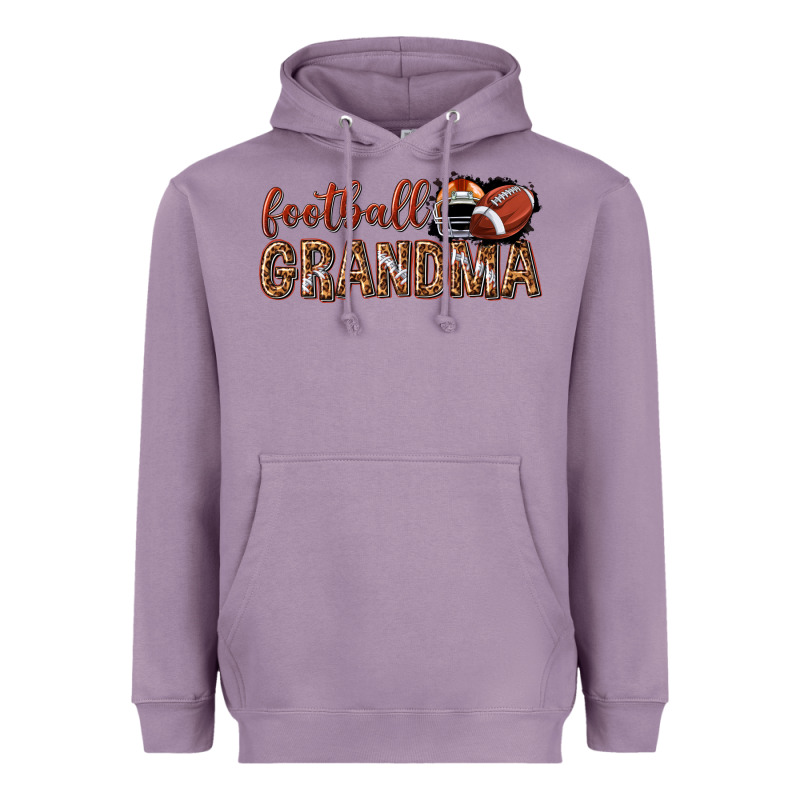 Football Grandma With Leopard Heavyweight Hoodie by texasbilliewilder | Teevron