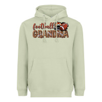 Matcha football grandma with leopard Heavyweight Hoodie - texasbilliewilder