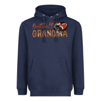 Navy football grandma with leopard Heavyweight Hoodie - texasbilliewilder