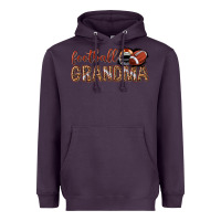 Plum football grandma with leopard Heavyweight Hoodie - texasbilliewilder
