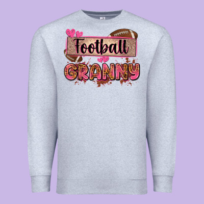Football Granny With Leopard Premium Sweatshirt Designed By Zillion Design Studio