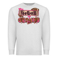 Oatmeal Heather football granny with leopard Premium Sweatshirt - Zillion Design Studio