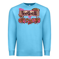 Ocean Blue football granny with leopard Premium Sweatshirt - Zillion Design Studio