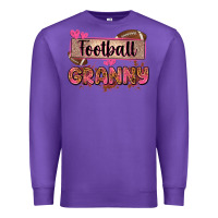 Purple football granny with leopard Premium Sweatshirt - Zillion Design Studio