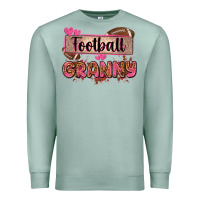 Seafoam football granny with leopard Premium Sweatshirt - Zillion Design Studio