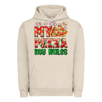 Pigment French Oak my pizza  my rules Urban Hoodie - AdoDesignShop