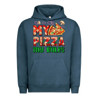Pigment Midnight Navy my pizza  my rules Urban Hoodie - AdoDesignShop