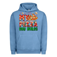 Pigment Pebble Blue my pizza  my rules Urban Hoodie - AdoDesignShop