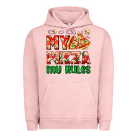 Pigment Salmon my pizza  my rules Urban Hoodie - AdoDesignShop