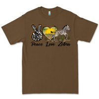 Cacao peace love zebra Premium Tee - LillyAllenDesigns