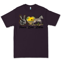 Plum peace love zebra Premium Tee - LillyAllenDesigns
