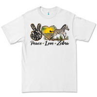 White peace love zebra Premium Tee - LillyAllenDesigns