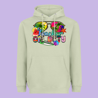 Teacher Off Duty Heavyweight Hoodie Designed By Zillion Design Studio