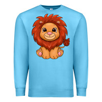 Ocean Blue lion Premium Sweatshirt - texasbilliewilder