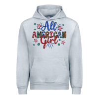 Heather Grey all american girl Urban Hoodie - Artiststas