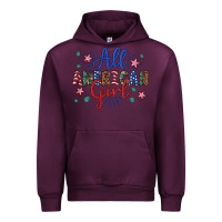 Mauve Wine all american girl Urban Hoodie - Artiststas