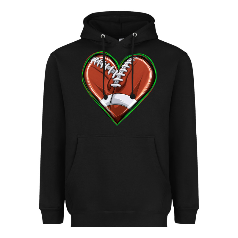 Football Heart Heavyweight Hoodie by texasbilliewilder | Teevron