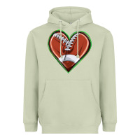 Matcha football heart Heavyweight Hoodie - texasbilliewilder