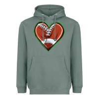 Sage football heart Heavyweight Hoodie - texasbilliewilder
