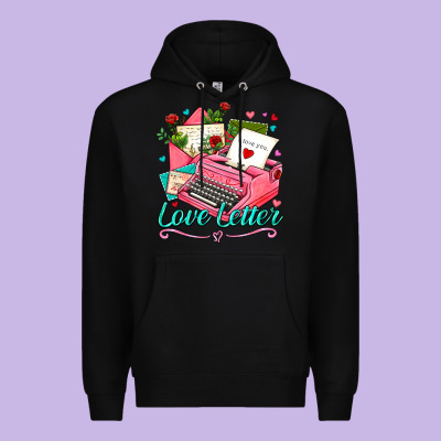 Love Letter With Typewriter Premium Hoodie Designed By Adodesignshop
