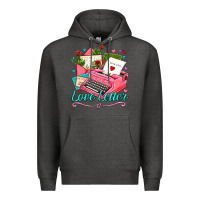 Charcoal Heather love letter with typewriter Premium Hoodie - AdoDesignShop