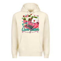 Sandshell love letter with typewriter Premium Hoodie - AdoDesignShop