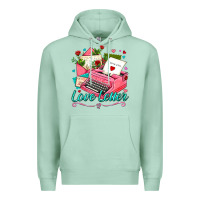 Seafoam love letter with typewriter Premium Hoodie - AdoDesignShop