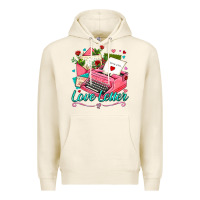 Tofu love letter with typewriter Premium Hoodie - AdoDesignShop