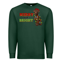 Sports Green merry and bright labrador Premium Sweatshirt - RanaPortraitStore