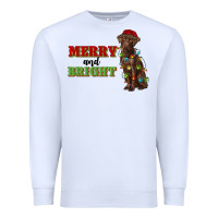 White merry and bright labrador Premium Sweatshirt - RanaPortraitStore