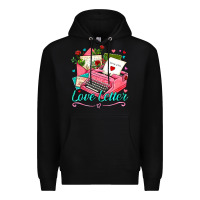 Black love letter with typewriter Premium Hoodie - AdoDesignShop