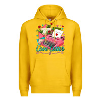 Lemon love letter with typewriter Premium Hoodie - AdoDesignShop