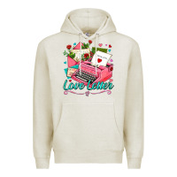 Oatmeal Heather love letter with typewriter Premium Hoodie - AdoDesignShop