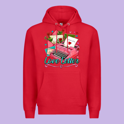 Love Letter With Typewriter Premium Hoodie Designed By Adodesignshop