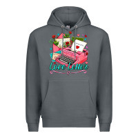 Rock love letter with typewriter Premium Hoodie - AdoDesignShop
