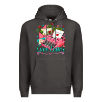Smoke love letter with typewriter Premium Hoodie - AdoDesignShop