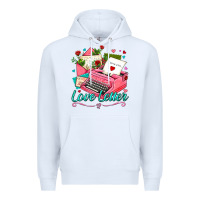White love letter with typewriter Premium Hoodie - AdoDesignShop