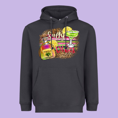 Salty Vibes Heavyweight Hoodie Designed By Zillion Design Studio