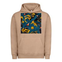 Pigment Burro construction vehicles seamless pattern Urban Hoodie - BundleAndBundleShop