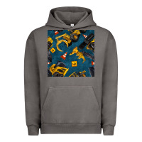 Pigment Tornado construction vehicles seamless pattern Urban Hoodie - BundleAndBundleShop