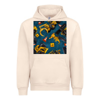 Sandshell construction vehicles seamless pattern Urban Hoodie - BundleAndBundleShop