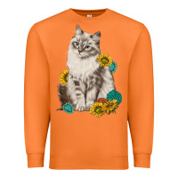 Carrot siberian cat sunflower and gemstone Premium Sweatshirt - texasbilliewilder