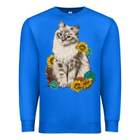 True Royal siberian cat sunflower and gemstone Premium Sweatshirt - texasbilliewilder