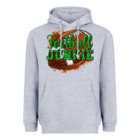 Heather Grey football junkie Heavyweight Hoodie - texasbilliewilder