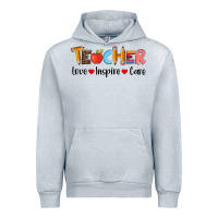 Heather Grey teacher love inspıre care wıth  and pen Urban Hoodie - Artiststas