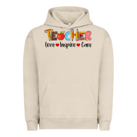 Pigment French Oak teacher love inspıre care wıth  and pen Urban Hoodie - Artiststas